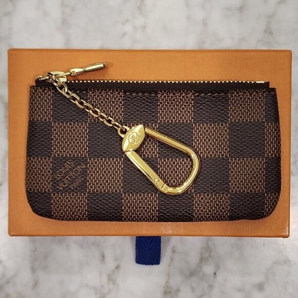 New! 100% Authentic!! Louis Vuitton Damier Ebene Key Pouch - Picture 3 of 12